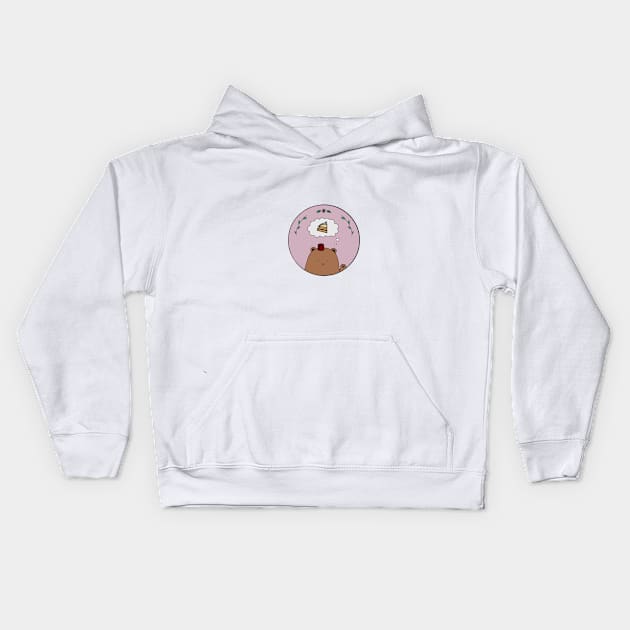 Bell Bear Design Kids Hoodie by toffany's